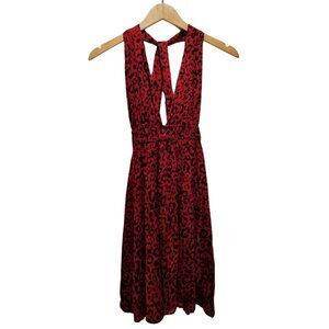 Lux (Urban Outfitters) Red Leopard Print Dress
